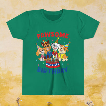 Pawsome Birthday - Paw Patrol T-shirt - Animation TV Series Youth Short Sleeve Tee