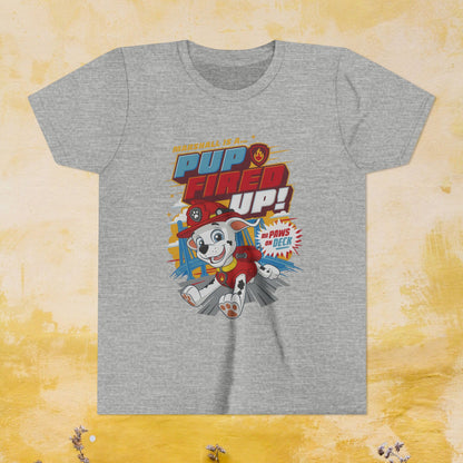 Marshall is a Pup Fired Up - Paw Patrol T-shirt - Animation TV Series Youth Short Sleeve Tee