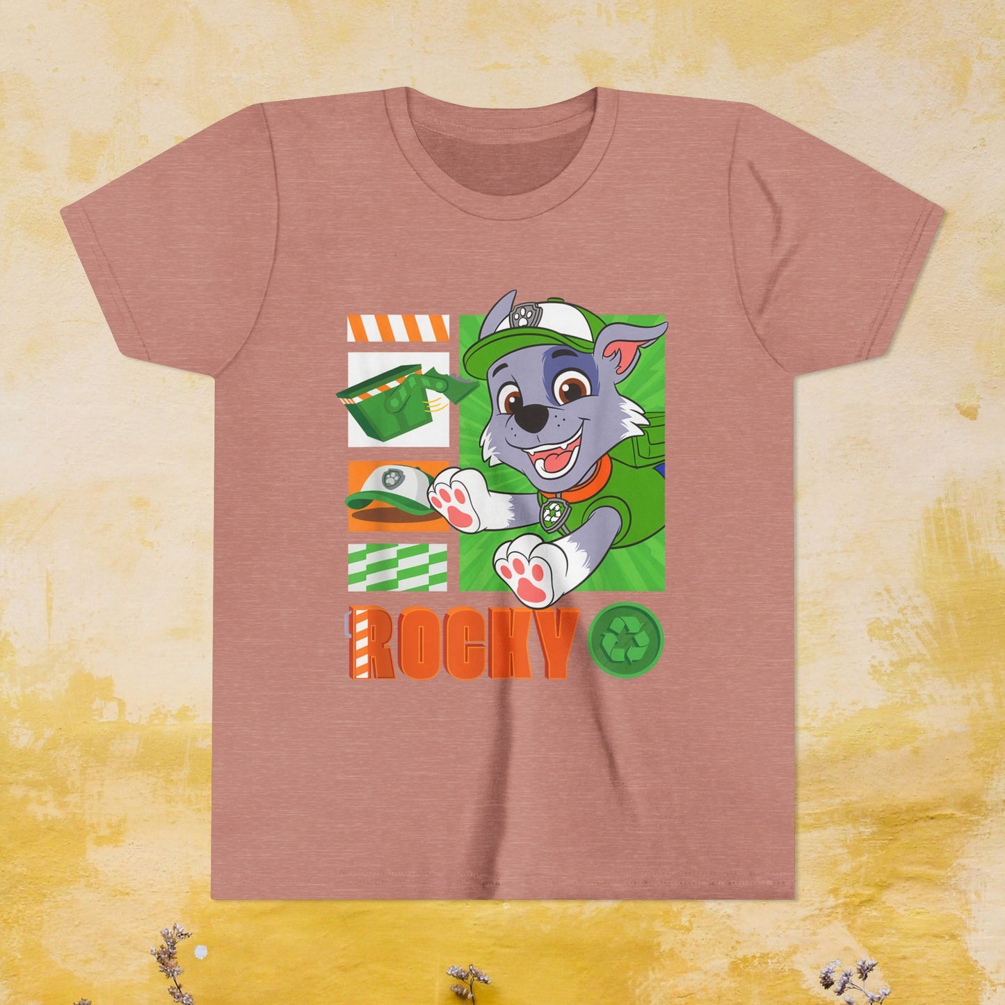 Rocky - Paw Patrol T-shirt - Animation TV Series Youth Short Sleeve Tee