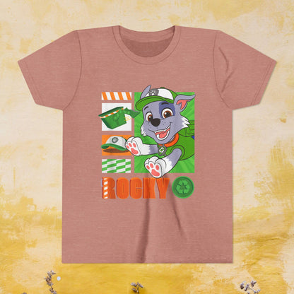 Rocky - Paw Patrol T-shirt - Animation TV Series Youth Short Sleeve Tee