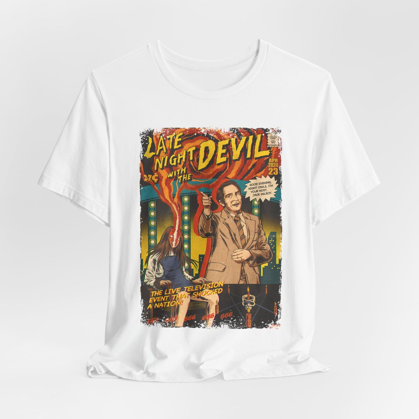 Late Night with The Devil Horror Movie | Unisex Graphic Short Sleeve Tee