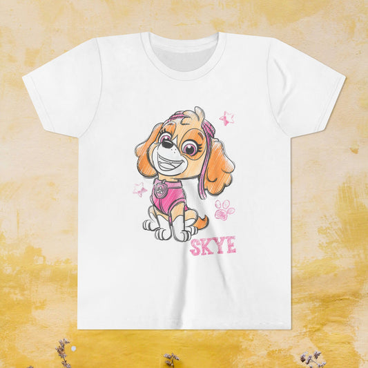 Skye - Paw Patrol T-shirt - Animation TV Series Youth Short Sleeve Tee