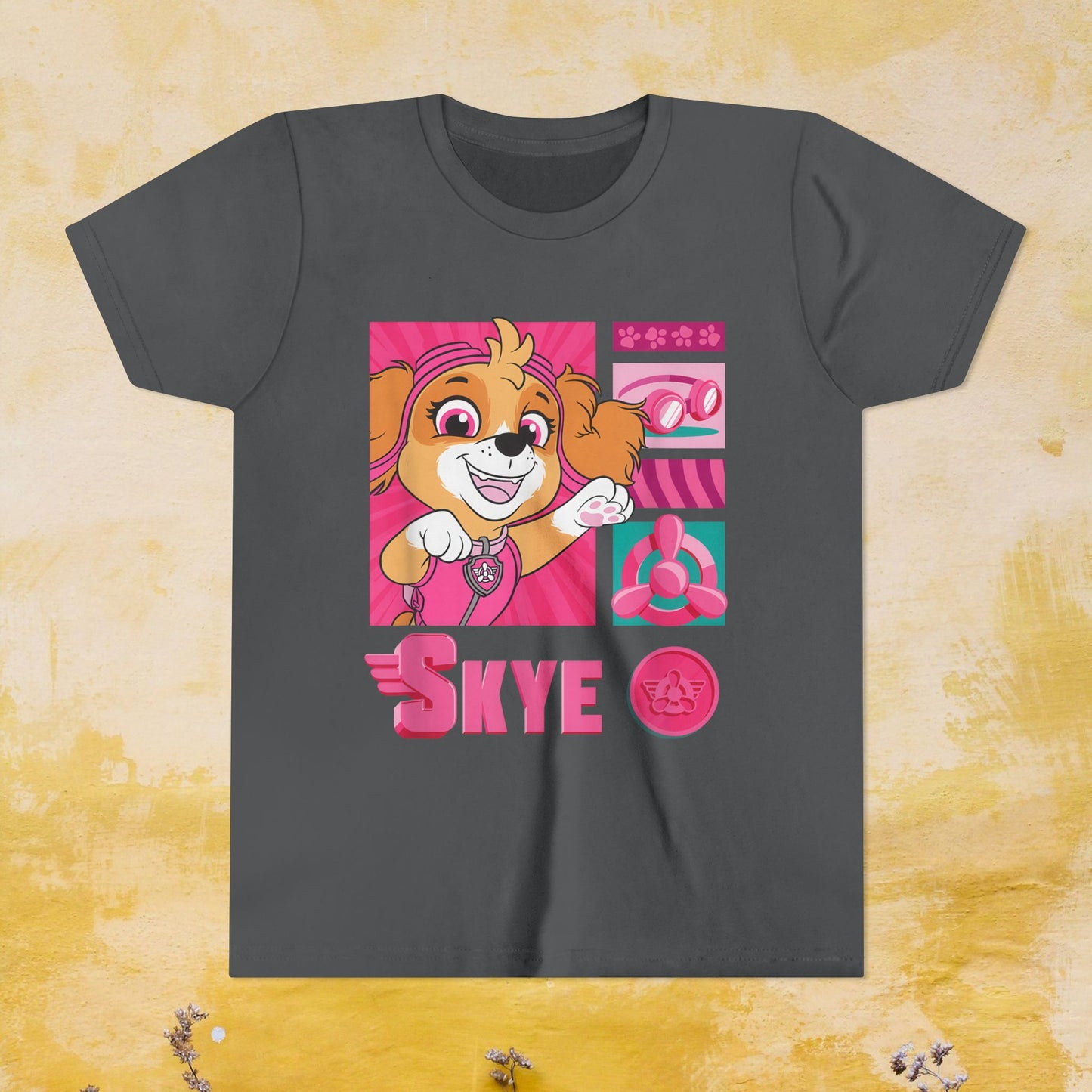 Skye - Paw Patrol T-shirt - Animation TV Series Youth Short Sleeve Tee