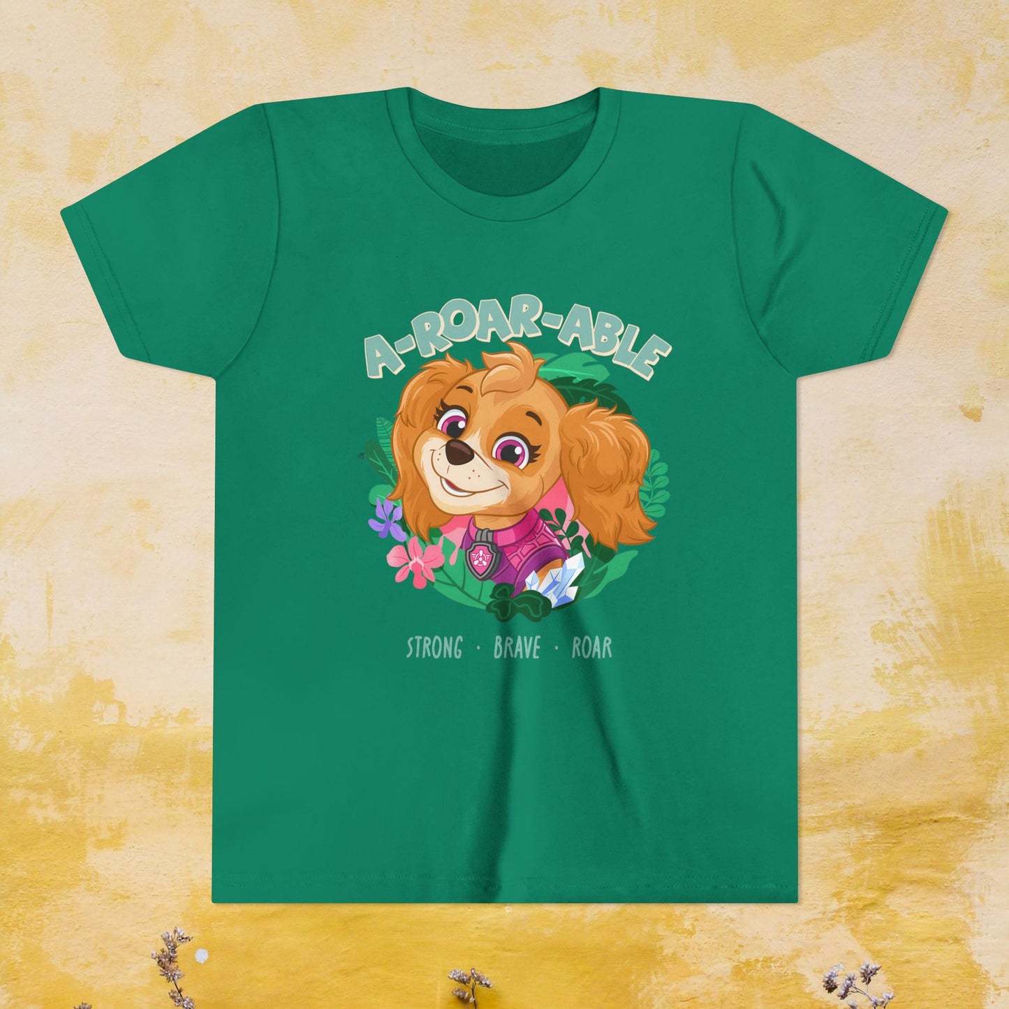 A-Roar-able - Paw Patrol: The Dino Movie T-shirt - Animation TV Series Youth Short Sleeve Tee