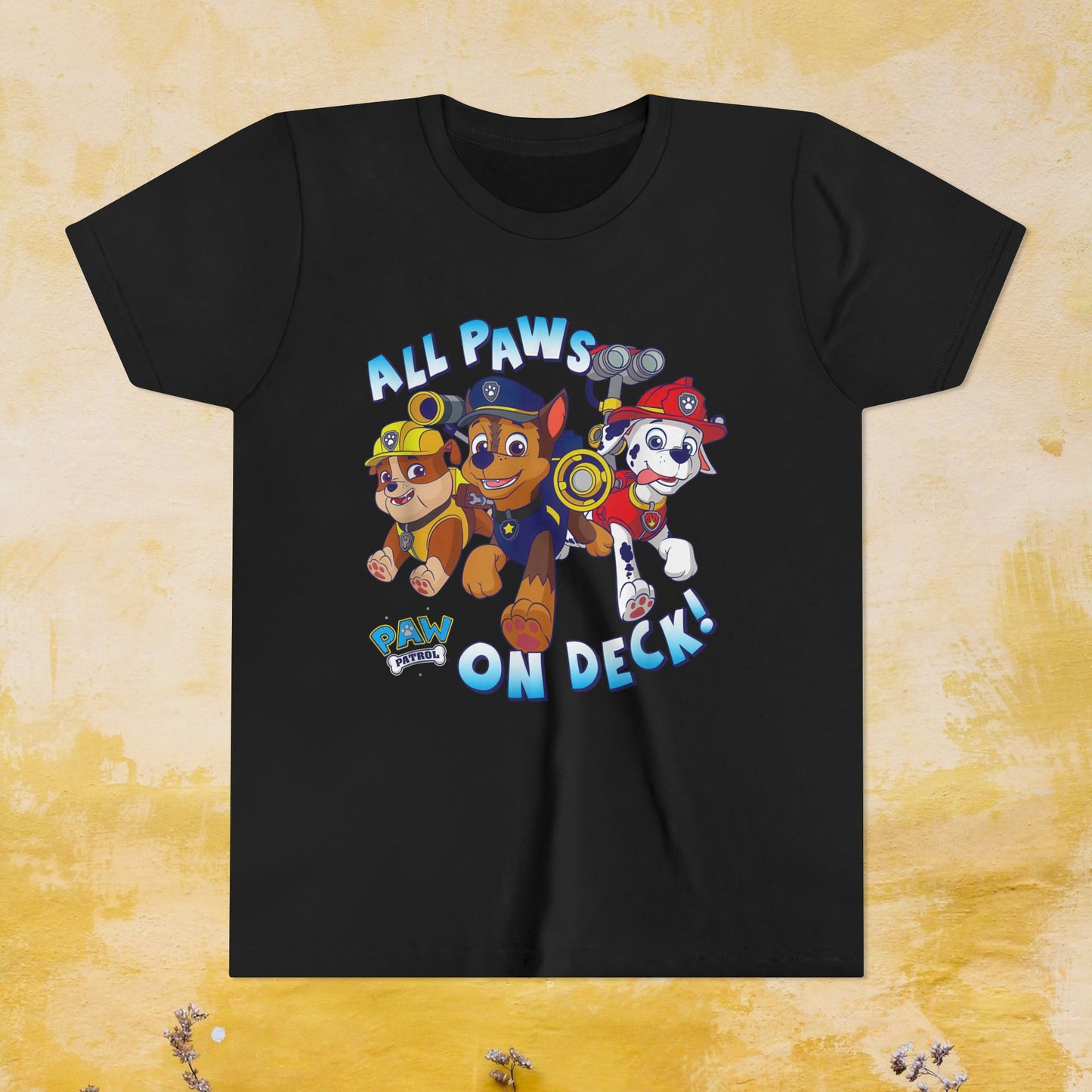 All Paws on Deck! - Paw Patrol T-shirt - Animation TV Series Youth Short Sleeve Tee