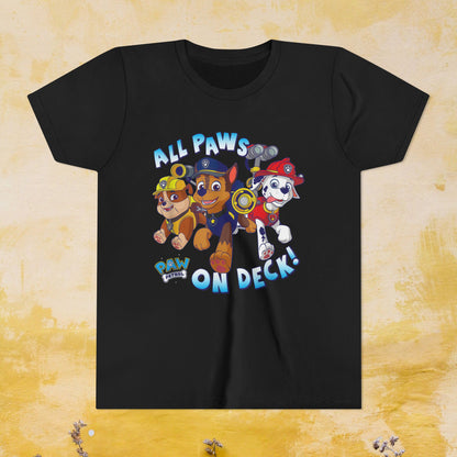 All Paws on Deck! - Paw Patrol T-shirt - Animation TV Series Youth Short Sleeve Tee