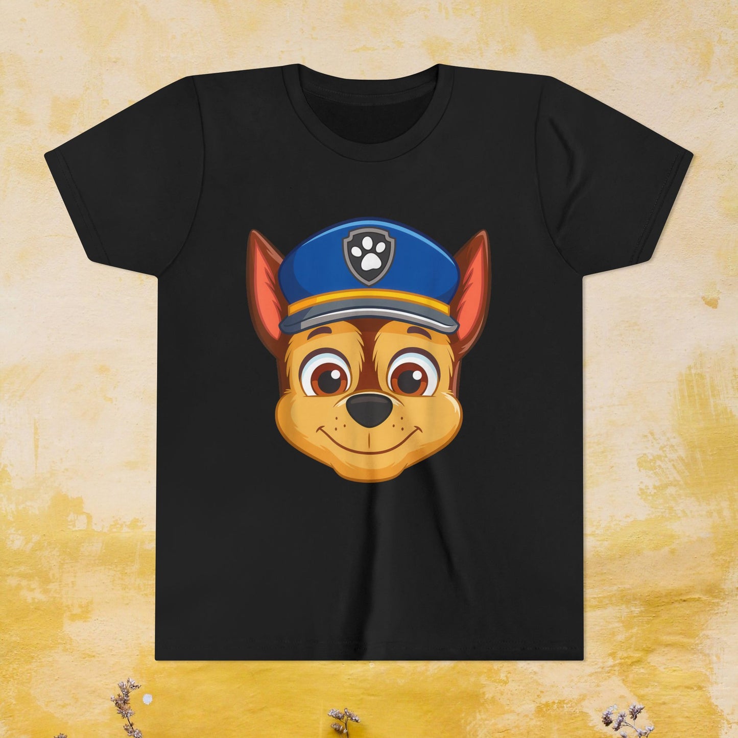 Chase - Paw Patrol T-shirt - Animation TV Series Youth Short Sleeve Tee