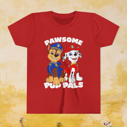 Pawsome Pup Pals - Paw Patrol T-shirt - Animation TV Series Youth Short Sleeve Tee