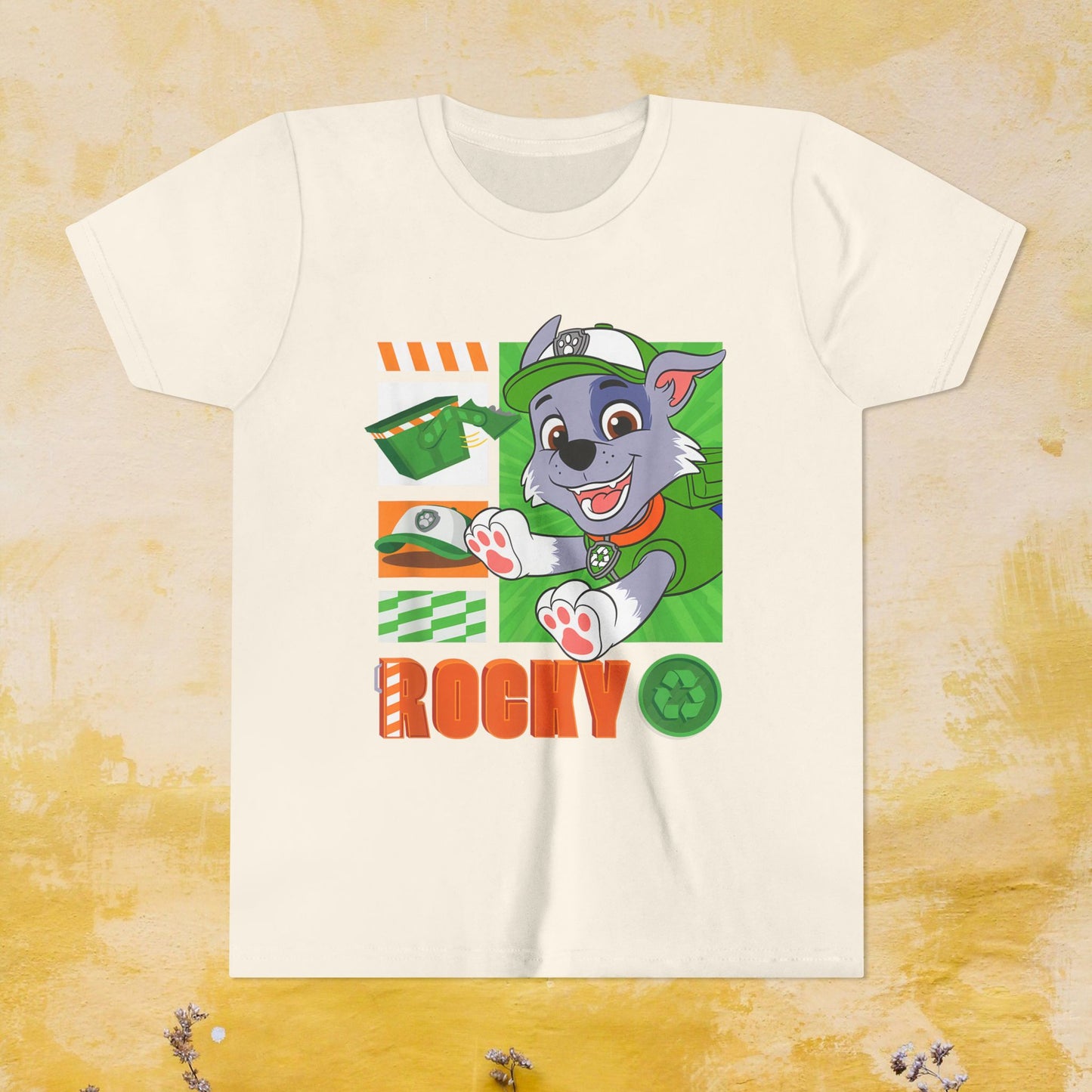 Rocky - Paw Patrol T-shirt - Animation TV Series Youth Short Sleeve Tee