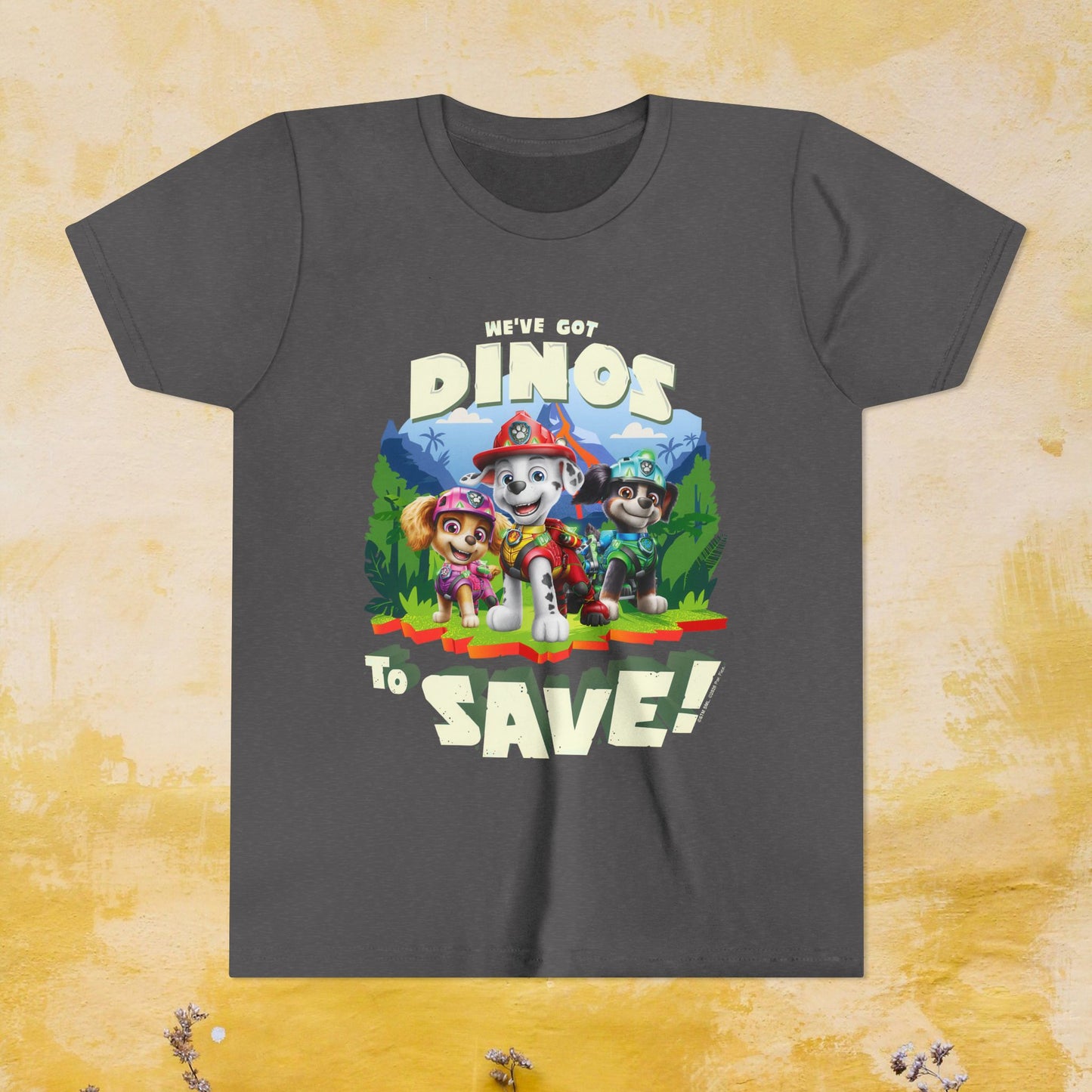 We've Got Dinos to Save! - Paw Patrol: The Dino Movie T-shirt - Animation TV Series Youth Short Sleeve Tee
