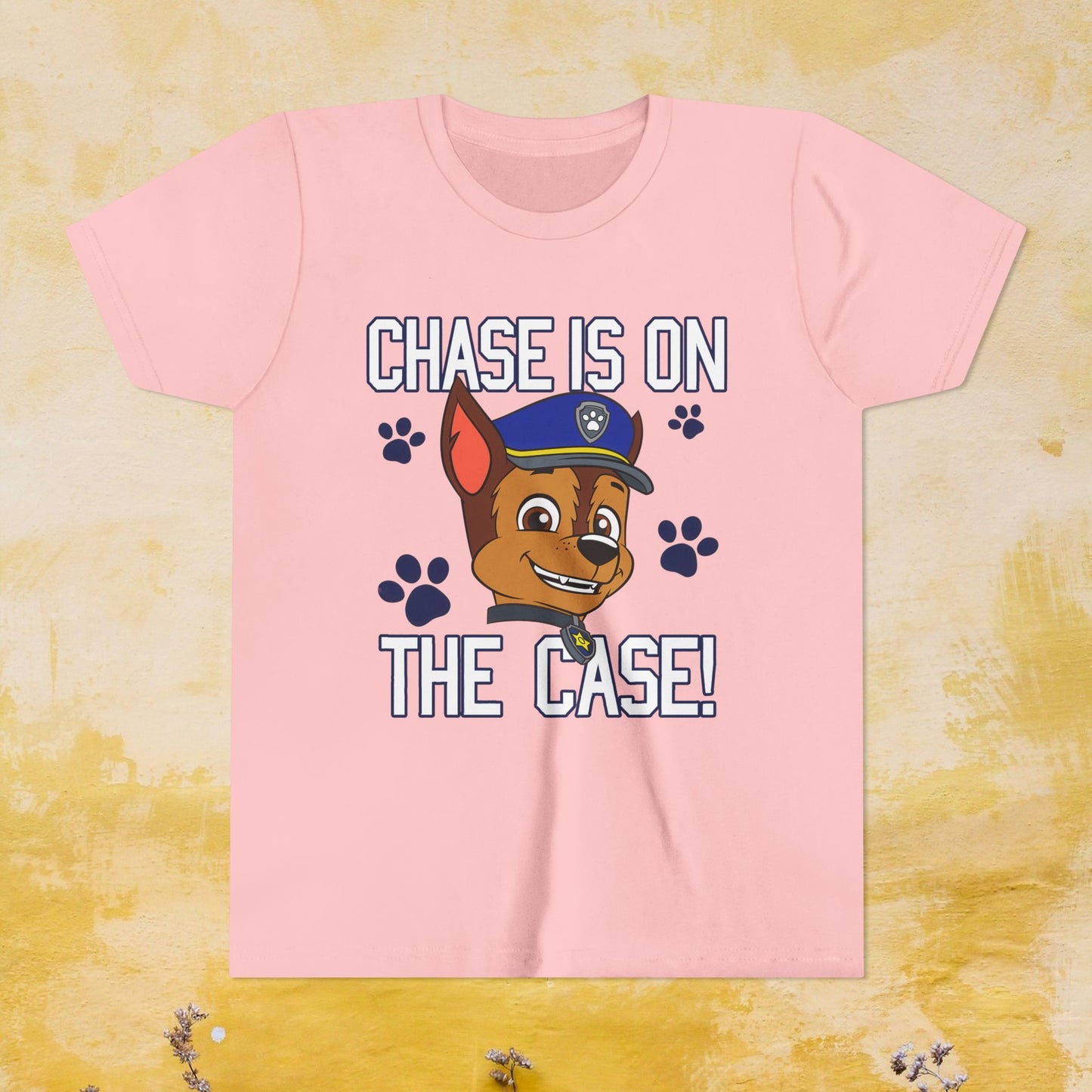 Chase is on The Case! - Paw Patrol T-shirt - Animation TV Series Youth Short Sleeve Tee