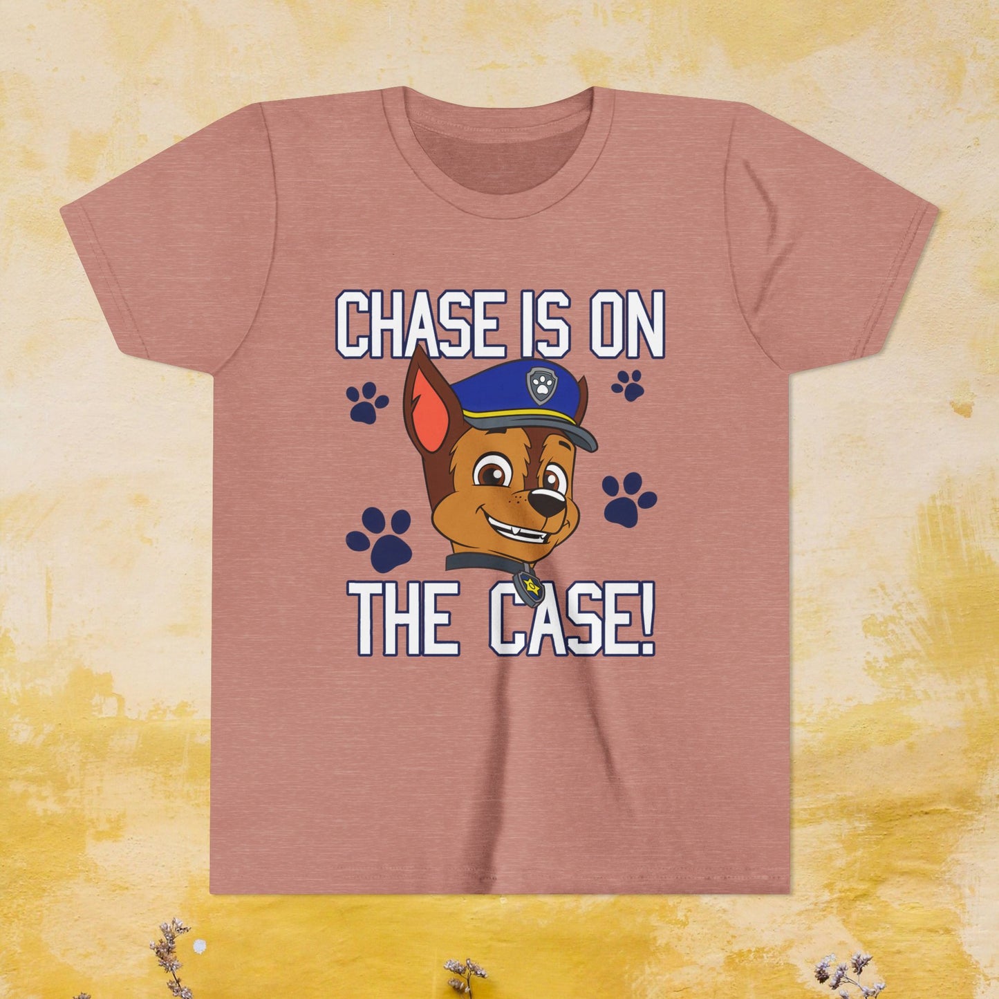 Chase is on The Case! - Paw Patrol T-shirt - Animation TV Series Youth Short Sleeve Tee