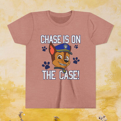 Chase is on The Case! - Paw Patrol T-shirt - Animation TV Series Youth Short Sleeve Tee