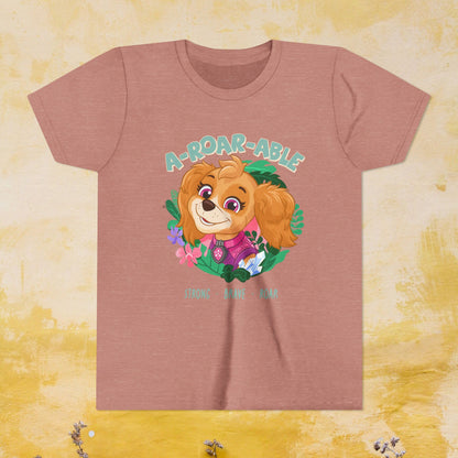 A-Roar-able - Paw Patrol: The Dino Movie T-shirt - Animation TV Series Youth Short Sleeve Tee