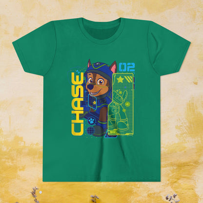 Chase - Paw Patrol T-shirt - Animation TV Series Youth Short Sleeve Tee