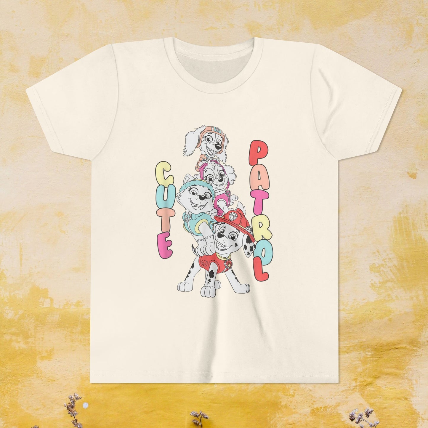 Cute Patrol - Paw Patrol T-shirt - Animation TV Series Youth Short Sleeve Tee