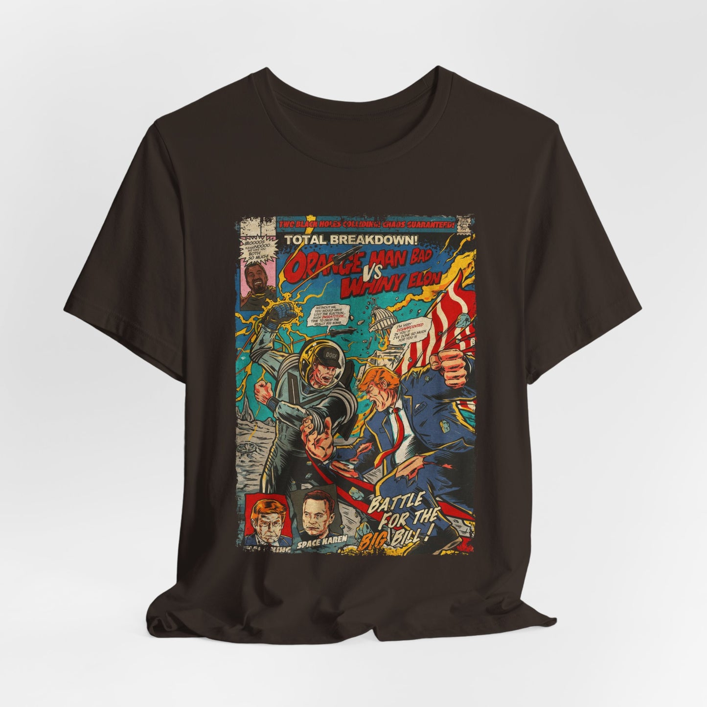 Trump Vs Elon Musk Action | Unisex Graphic Short Sleeve Tee