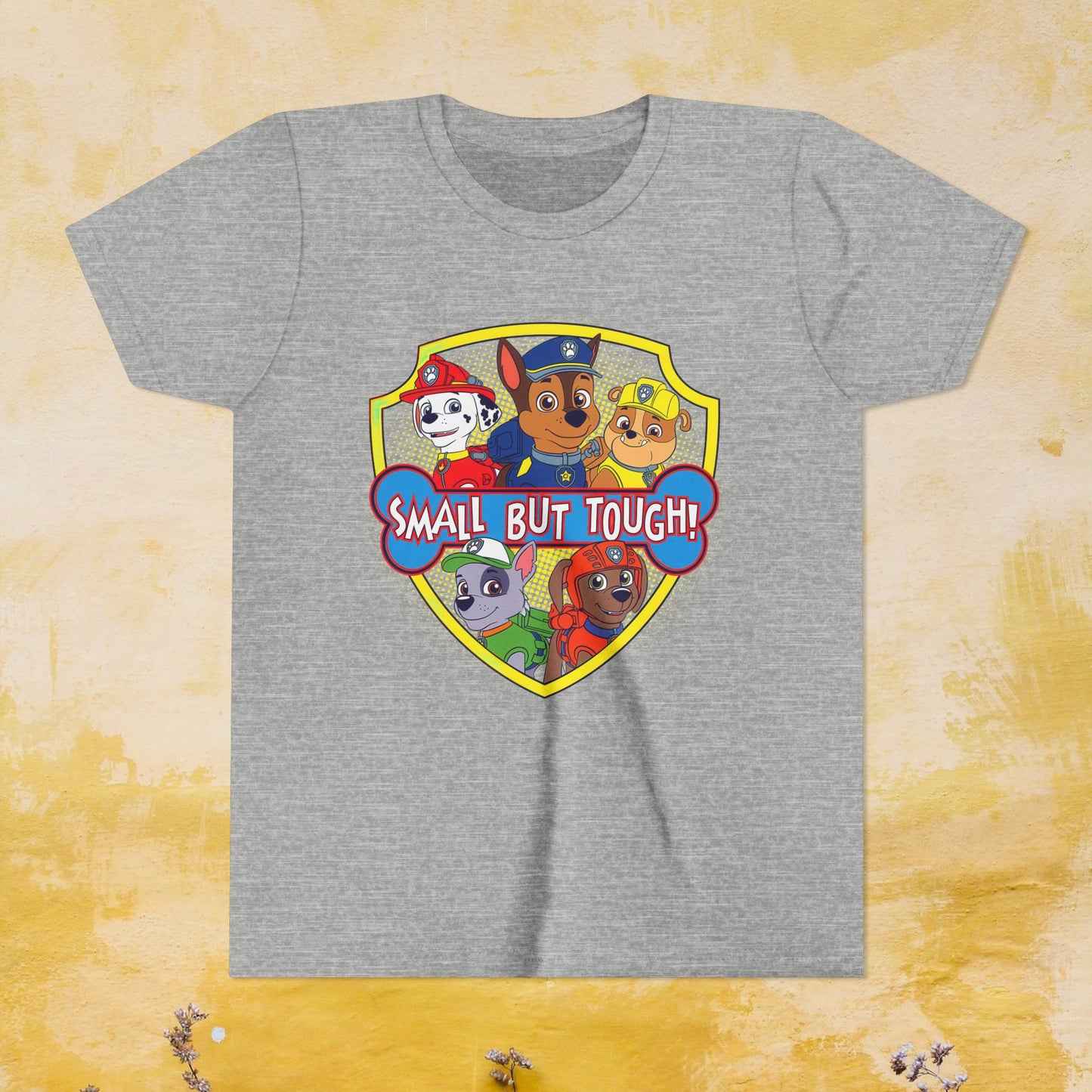 Small But Tough! - Paw Patrol T-shirt - Animation TV Series Youth Short Sleeve Tee