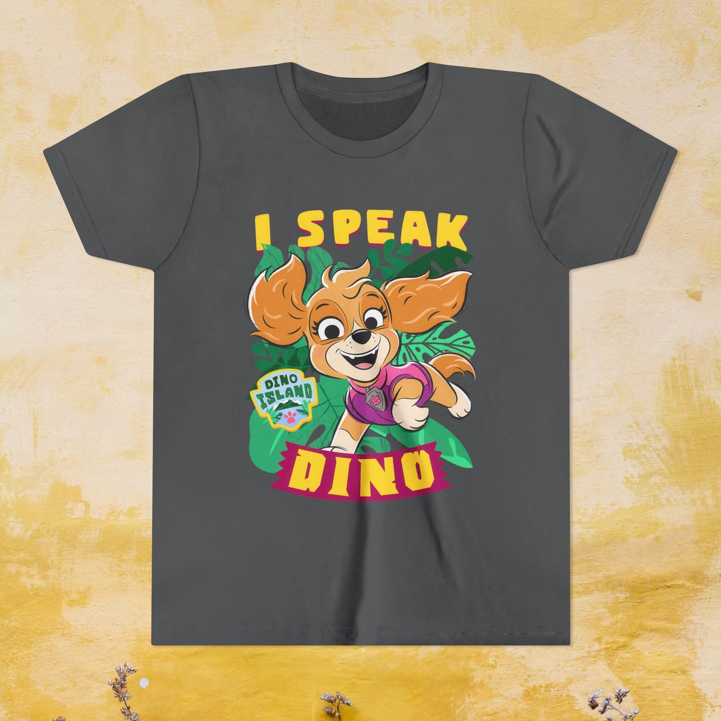 I Speak Dino - Paw Patrol: The Dino Movie T-shirt - Animation TV Series Youth Short Sleeve Tee