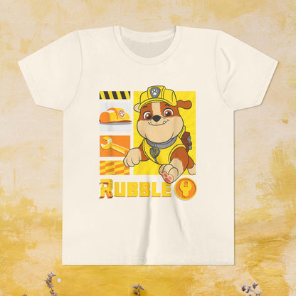 Rubble - Paw Patrol T-shirt - Animation TV Series Youth Short Sleeve Tee