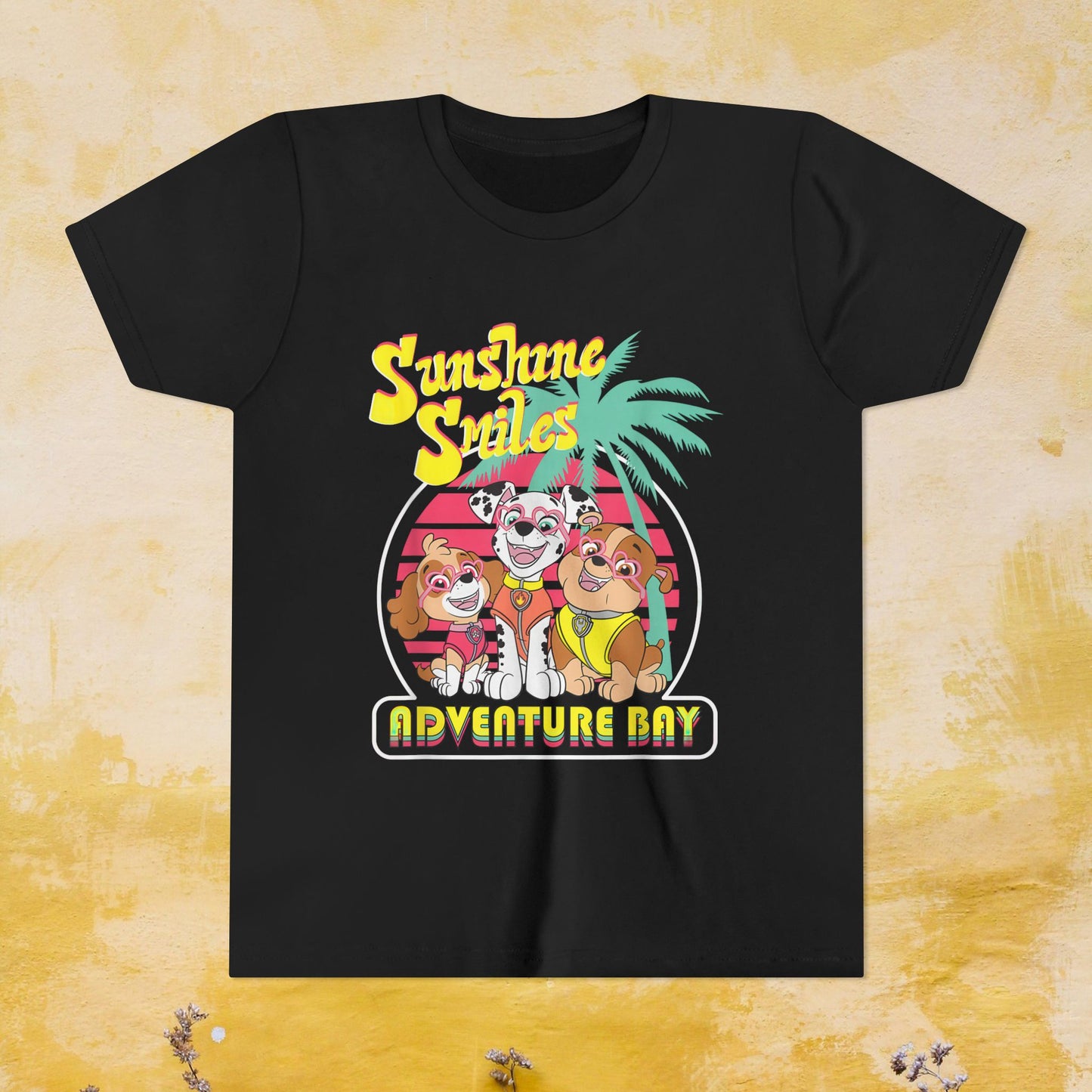 Sunshine Smiles Adventure Bay - Paw Patrol T-shirt - Animation TV Series Youth Short Sleeve Tee
