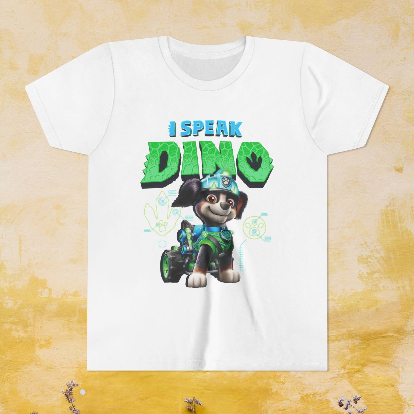 I Speak Dino - Paw Patrol: The Dino Movie T-shirt - Animation TV Series Youth Short Sleeve Tee