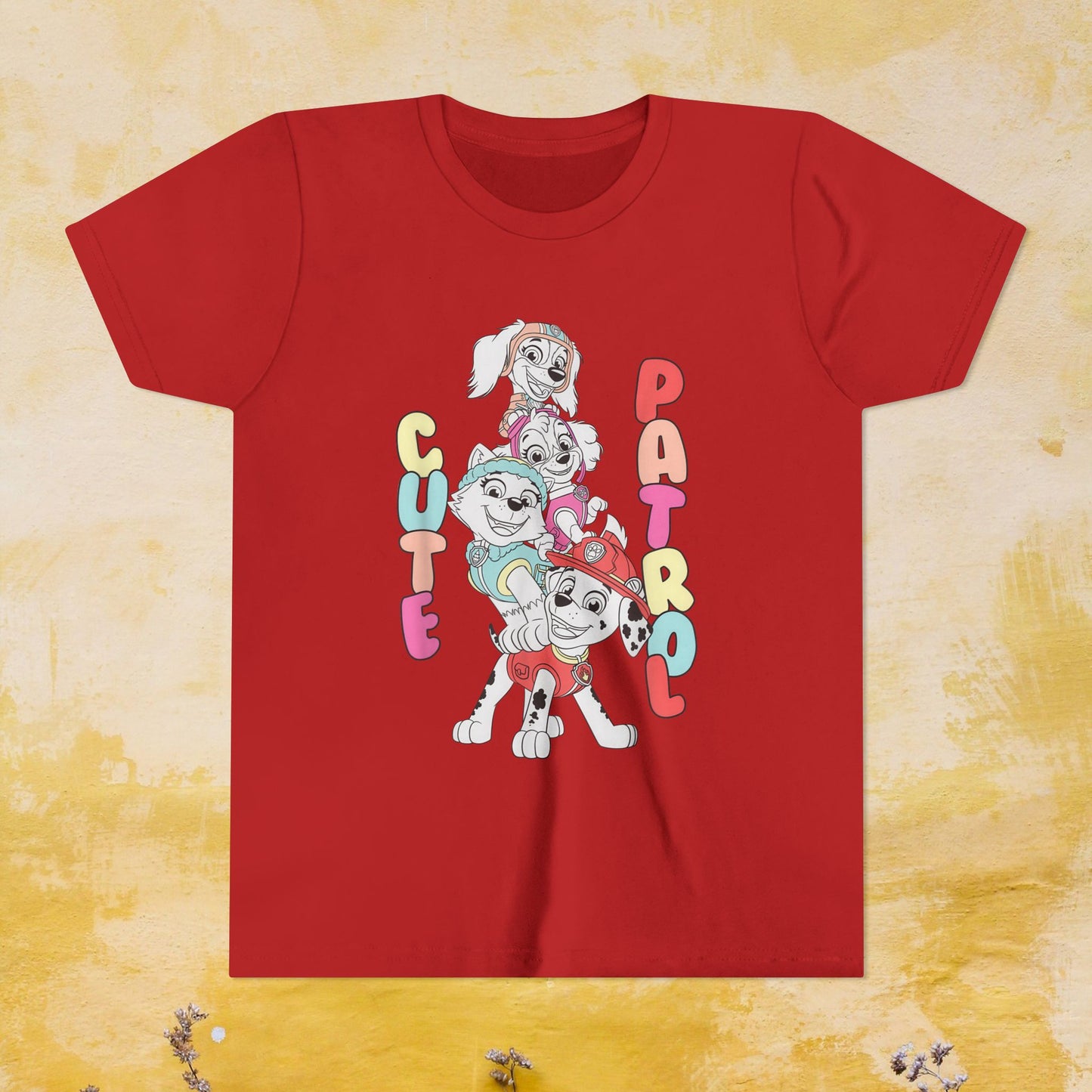 Cute Patrol - Paw Patrol T-shirt - Animation TV Series Youth Short Sleeve Tee