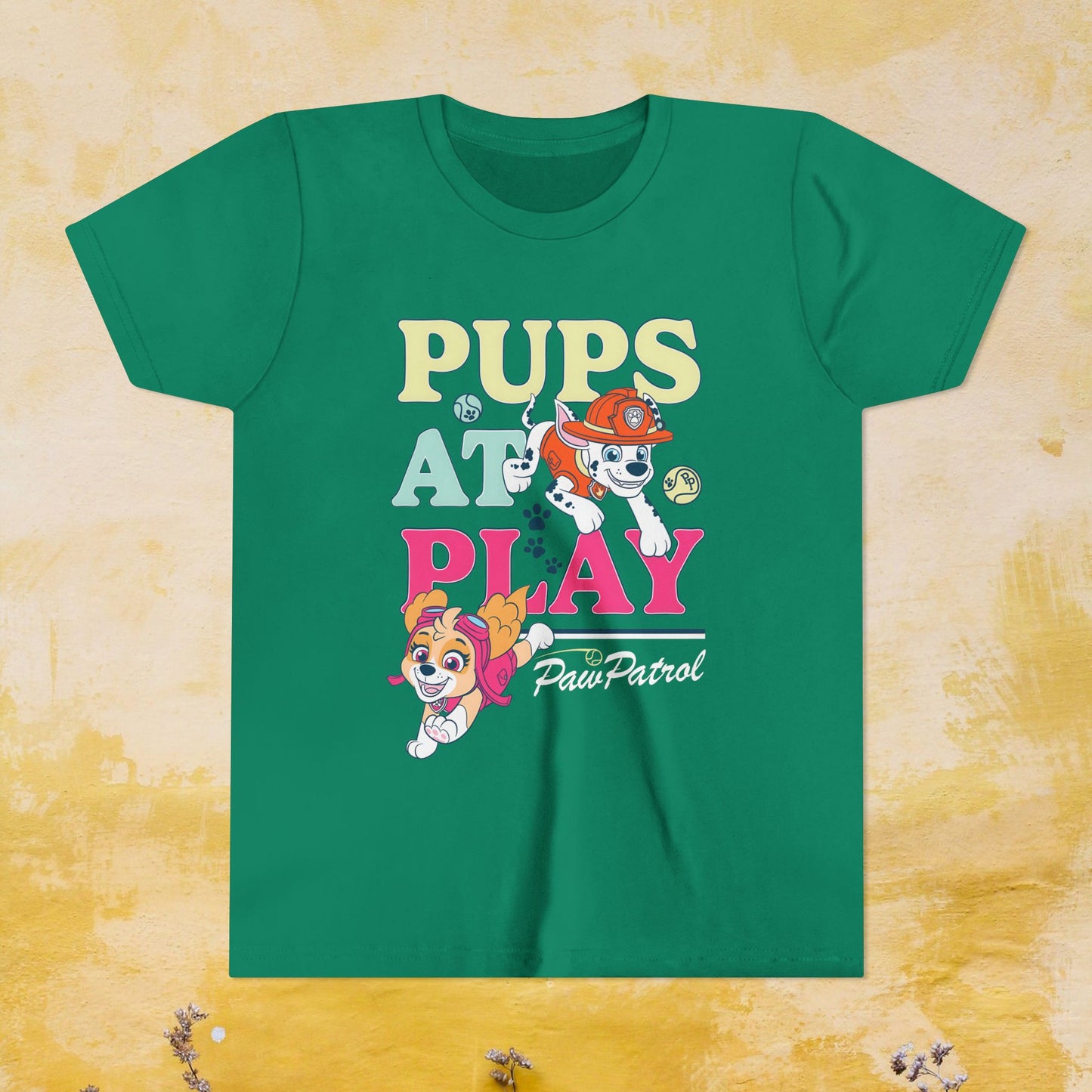 Pups at Play - Paw Patrol T-shirt - Animation TV Series Youth Short Sleeve Tee