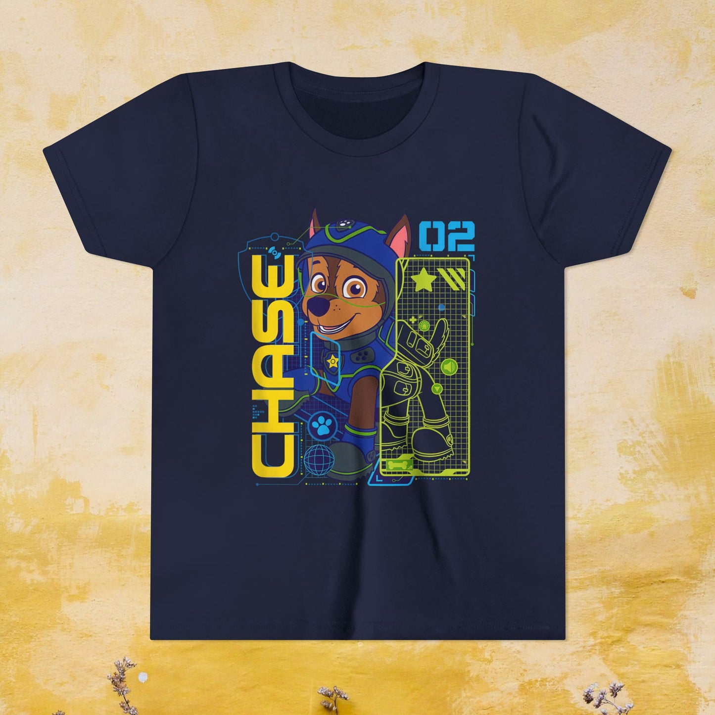 Chase - Paw Patrol T-shirt - Animation TV Series Youth Short Sleeve Tee