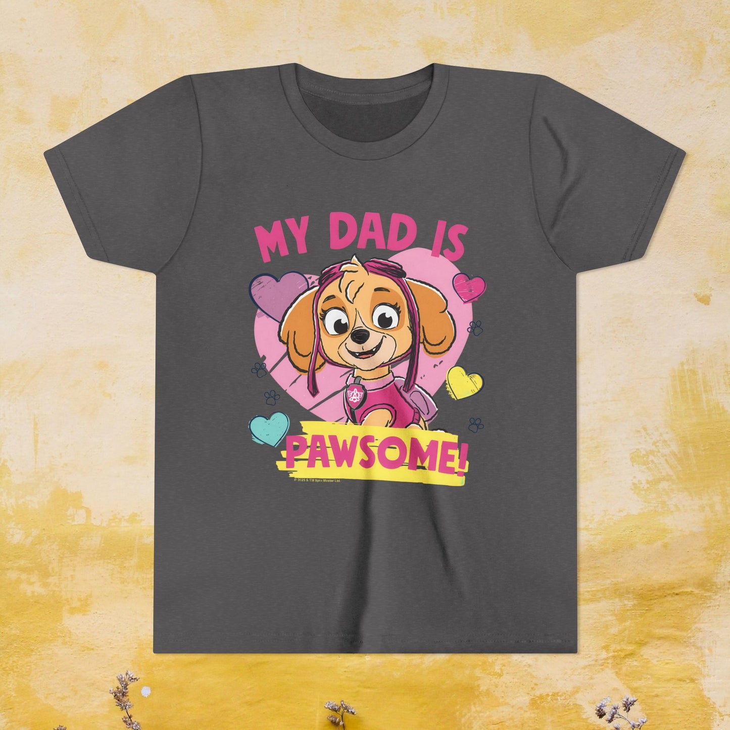 My Dad is Pawsome - Paw Patrol Father's Day T-shirt - Animation TV Series Youth Short Sleeve Tee