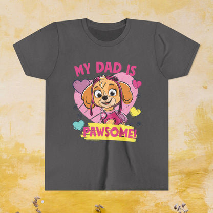 My Dad is Pawsome - Paw Patrol Father's Day T-shirt - Animation TV Series Youth Short Sleeve Tee