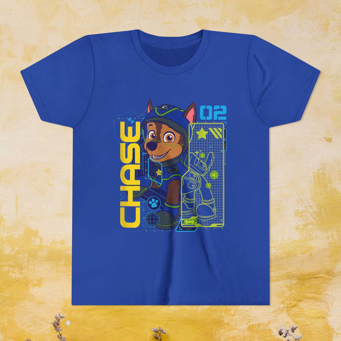 Chase - Paw Patrol T-shirt - Animation TV Series Youth Short Sleeve Tee